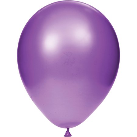 CREATIVE CONVERTING Amethyst Purple Latex Balloons, 12", 180PK 329623